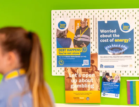Advice posters on a wall